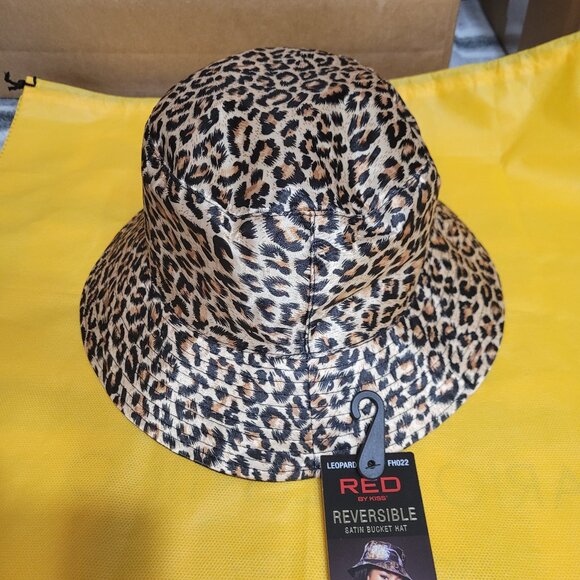 Accessories - A750-NWT Keyshia Cole Reversible Leopard Satin Lined Bucket Hat